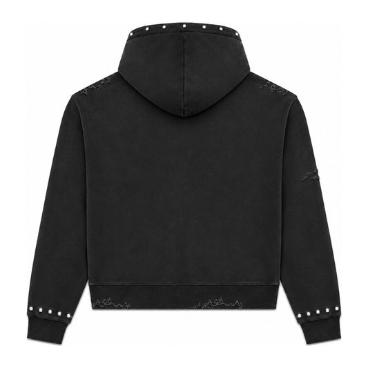 Prestige "Baby Angel" Zip-Up Hoodie — Black & Red — view 2