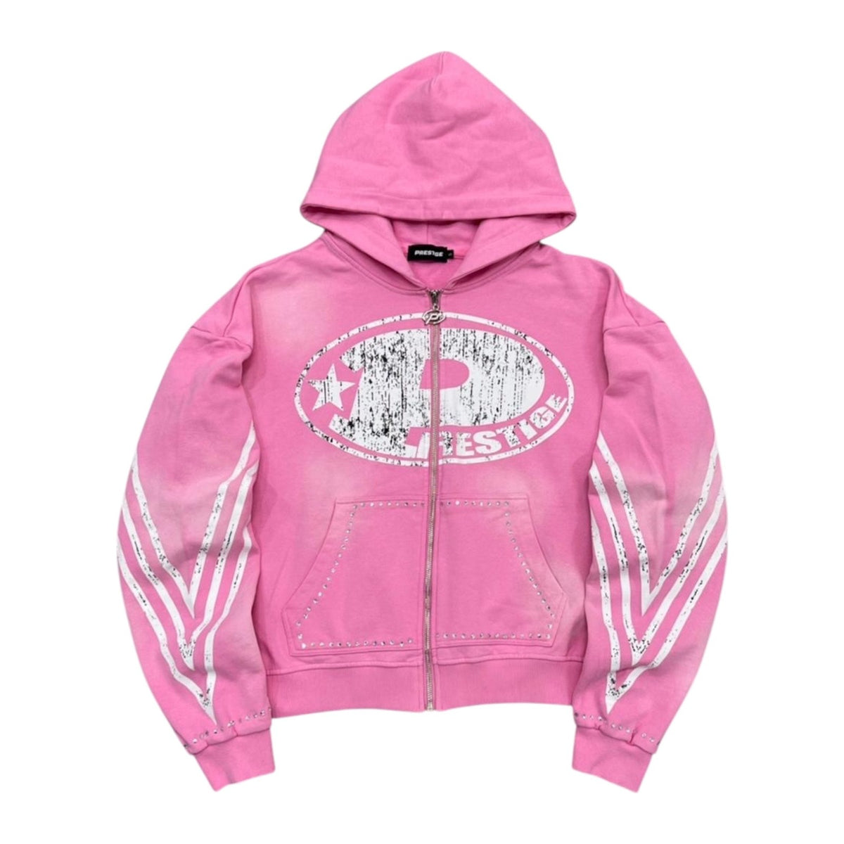 Prestige "P Logo" Zip-Up Hoodie — Pink