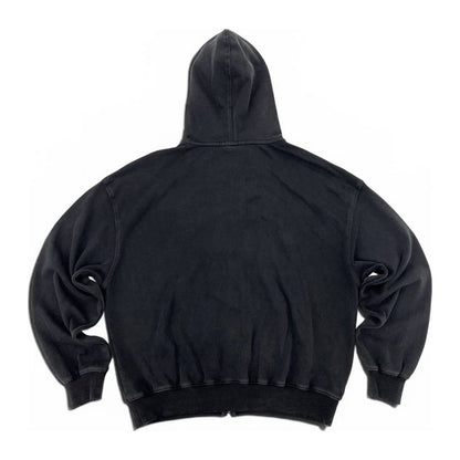 Concept LA "Facade" Zip-Up Hoodie — Black Wash — view 2
