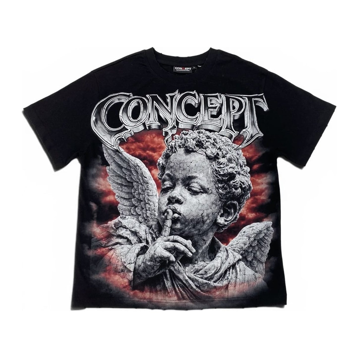 Concept LA "Cherub 2" Tee — Black & Red
