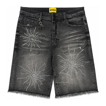 GFTD LA "Power Joey" Crystal Burst Jorts — Black