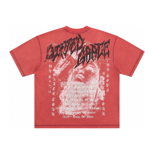 GFTD LA "Grace" Tour Tee — Washed Red