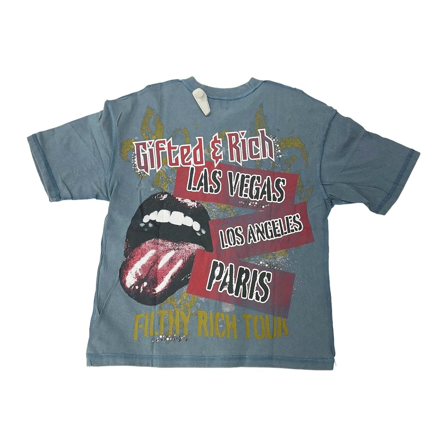 GFTD LA "Gifted & Rich" Filthy Rich Tour Tee — Washed Blue