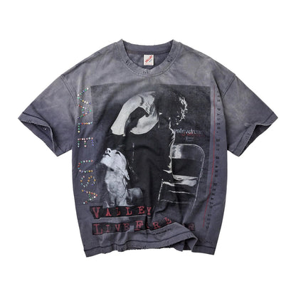 Valley Dreams "Love Fades" Photo Tee — Grey Wash