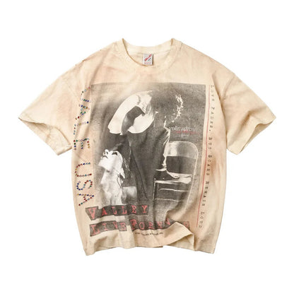 Valley Dreams "Love Fades" Photo Tee — Tan Wash