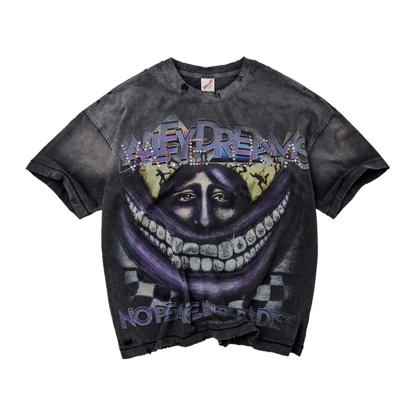 Valley Dreams "No Peace In Paradise" Washed Tee — Black
