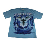 FWRD Denim NY "Saints" Rhinestone Tee — Carolina Blue