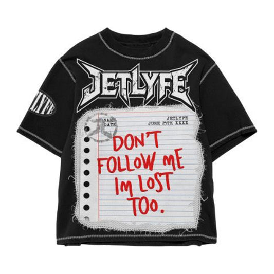 Jetlyfe "Don't Follow Me I'm Lost Too" Tee — Black
