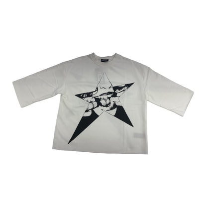 syndicate star long sleeve tee white