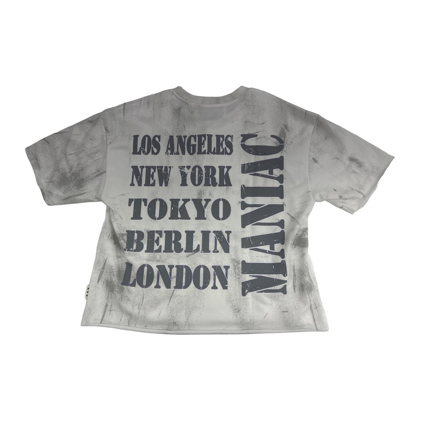 bkys maniac pool hall tee white wash