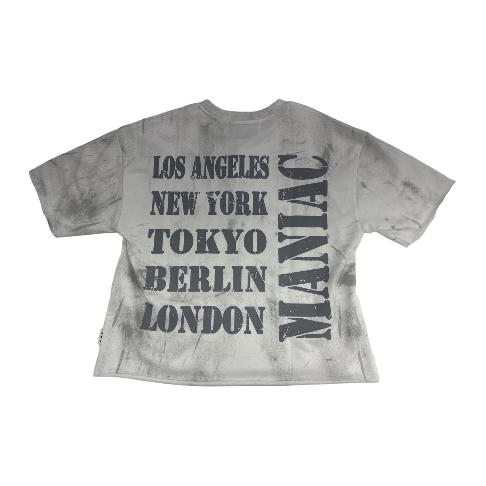 bkys maniac pool hall tee white wash