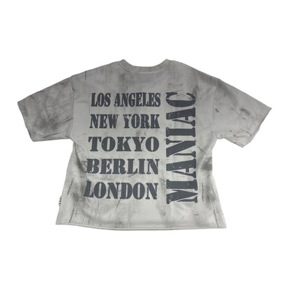 bkys maniac pool hall tee white wash