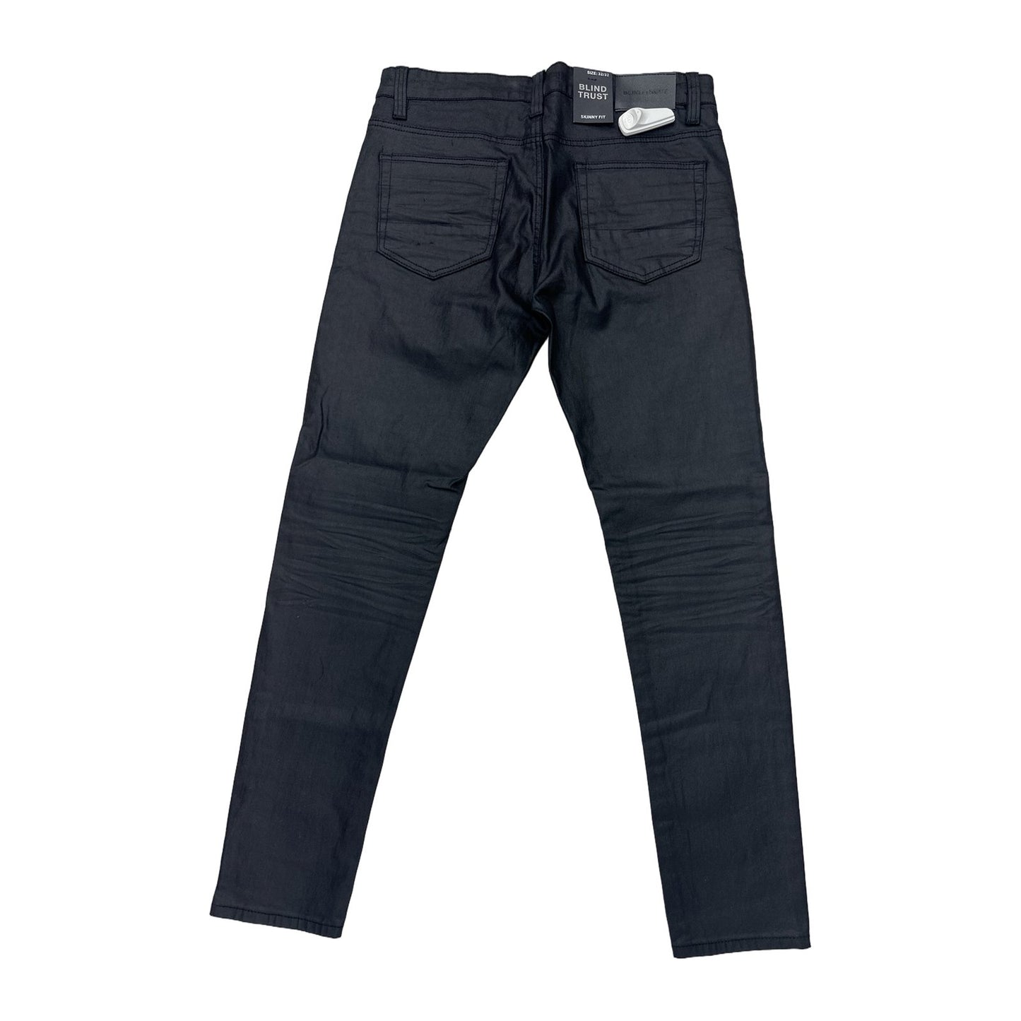 blind trust wax coated jean black