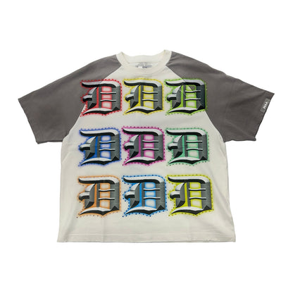 duaa dx9 white grey sleeve tee
