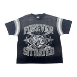 Forever Situated University White Tee — Grey