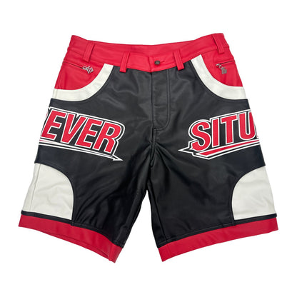 forever situated nylon shorts red