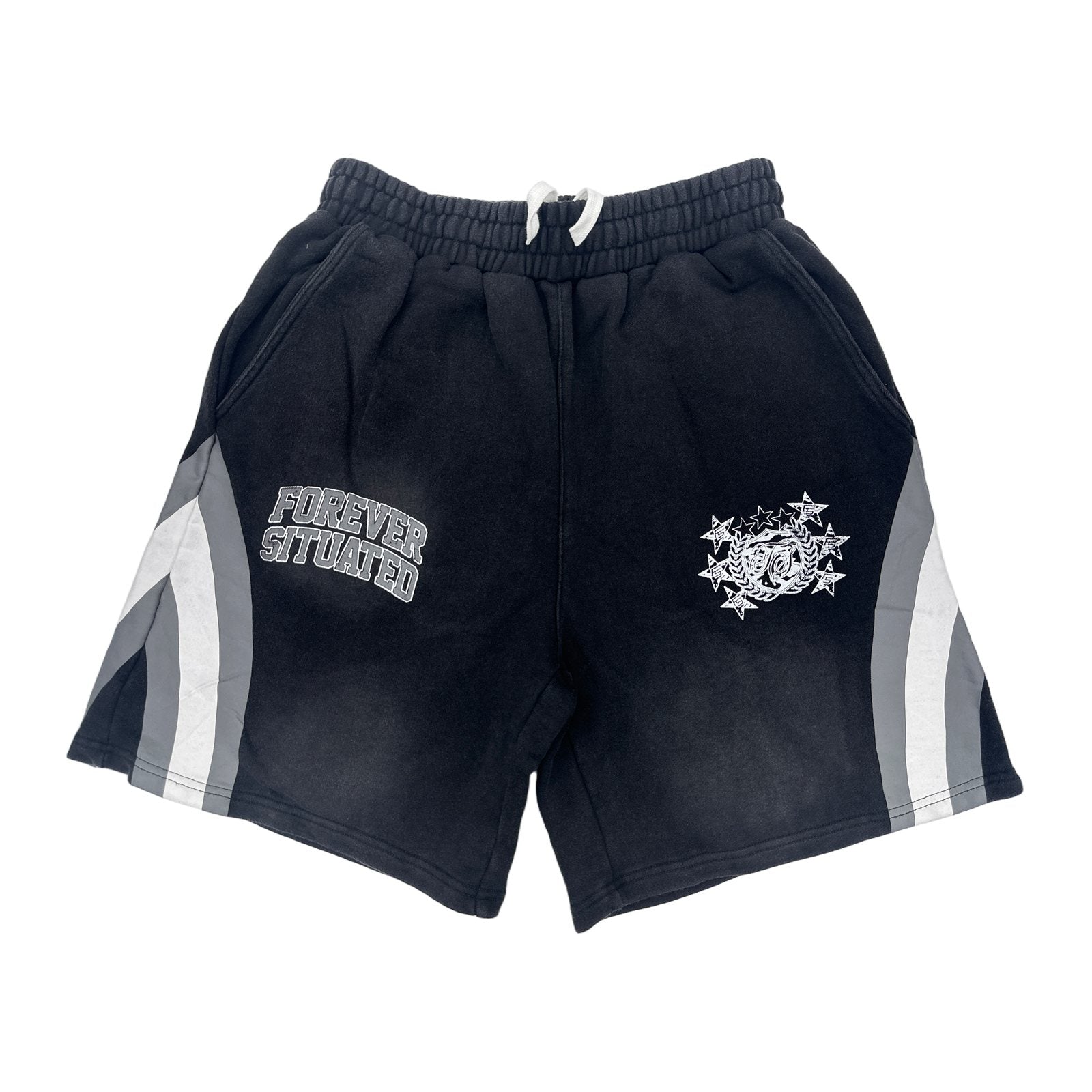 forever situated shorts black grey
