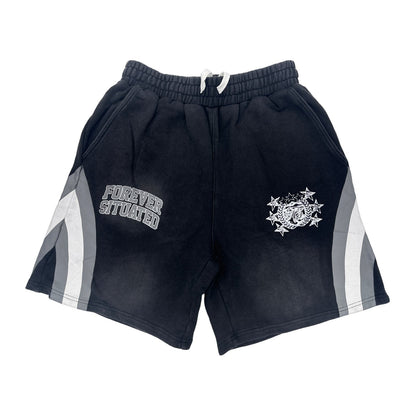 forever situated shorts black grey