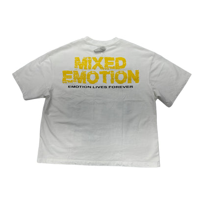 mixed emotion emo gods yellow red tee white