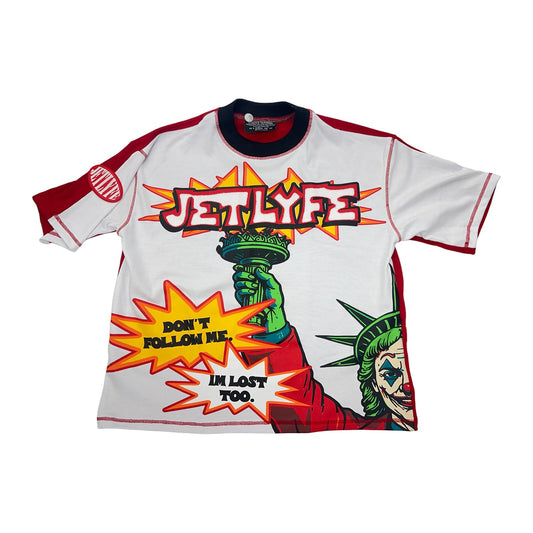 jetlyfe joker of liberty red yellow tee white