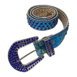 EAK Rhinestone Belt — Blue/Blue