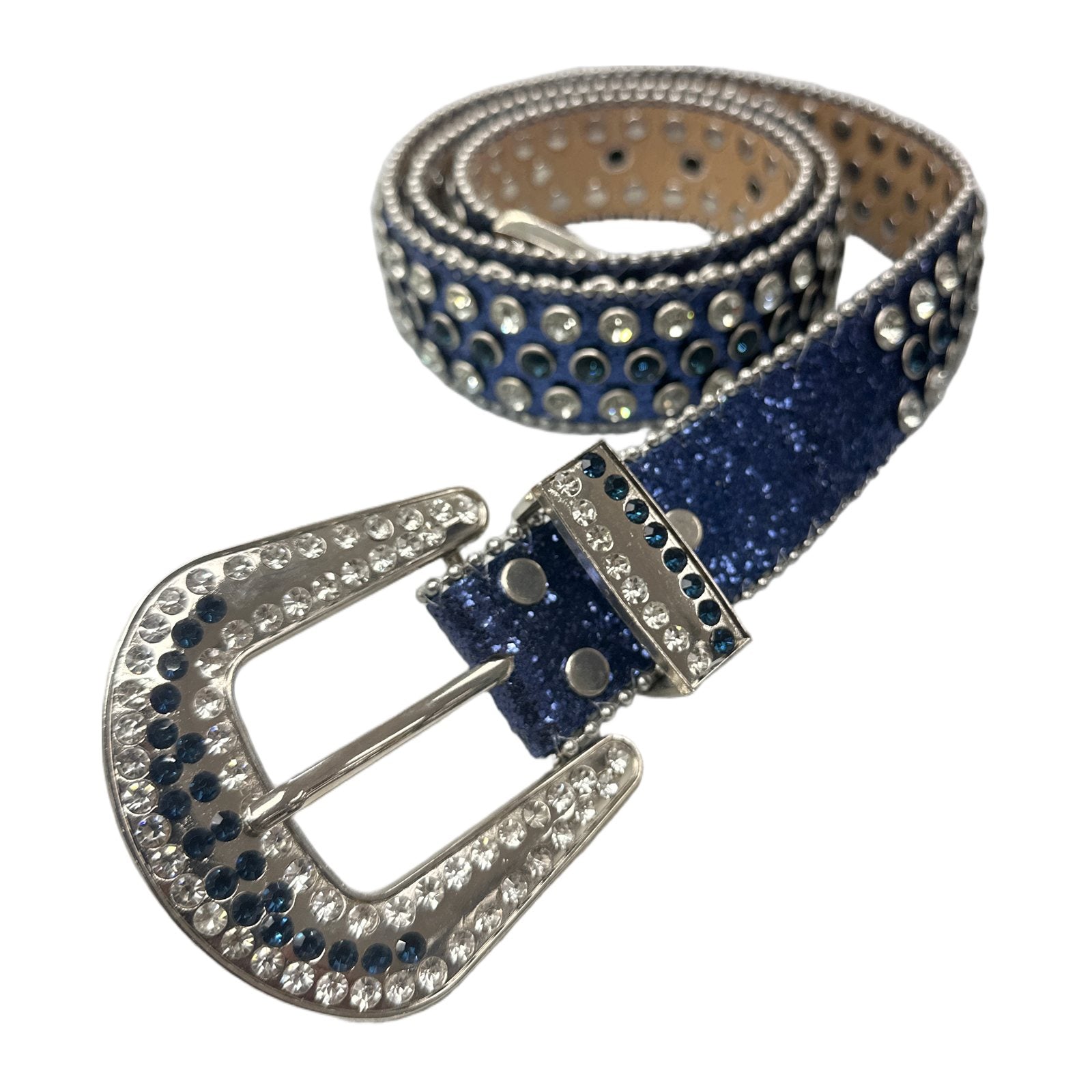 unbranded rhinestone belt royal white royal
