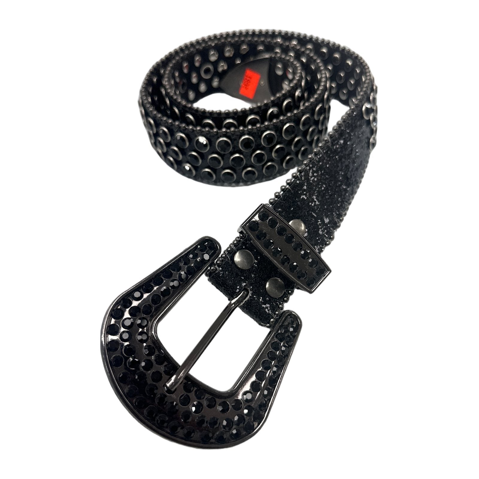 unbranded rhinestone belt black black