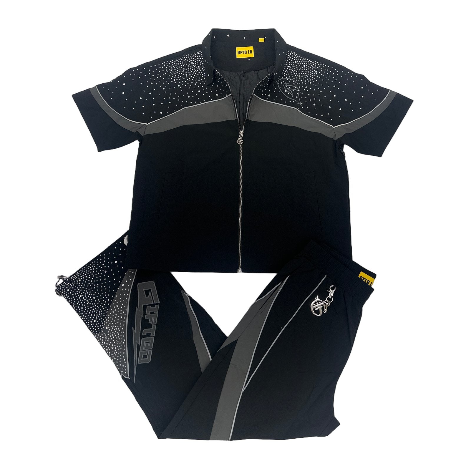 gftd la apex shirt and pants set black