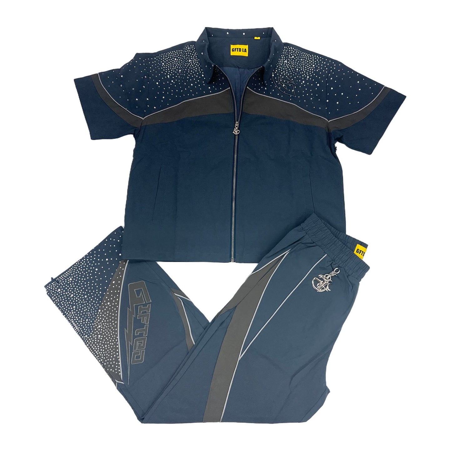 gftd la apex shirt and pants set blue