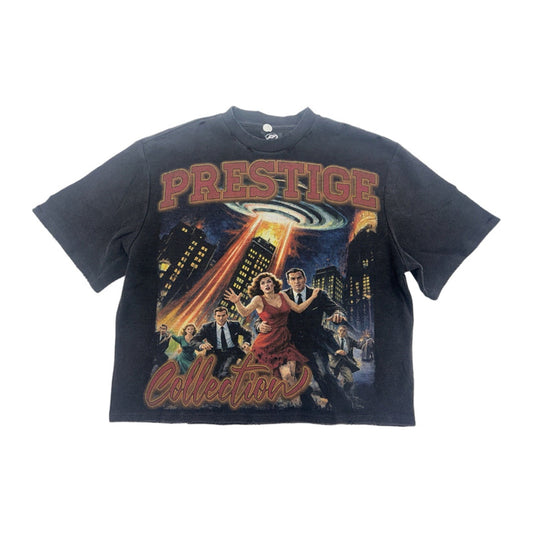 Prestige "UFO Panic" Tee — Black Wash