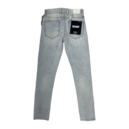KDNK Laser Etch Skinny Jean — Light Blue — view 3