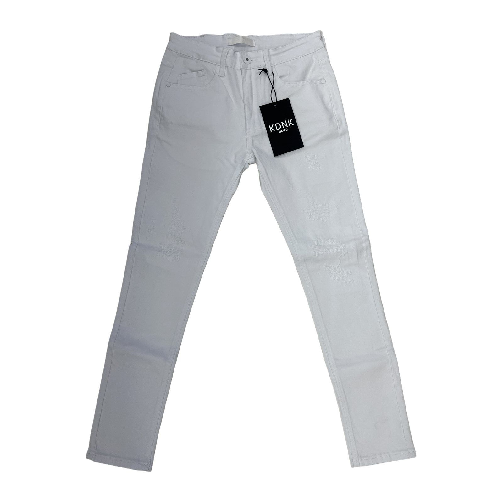 KDNK Rip & Repair Jean — White