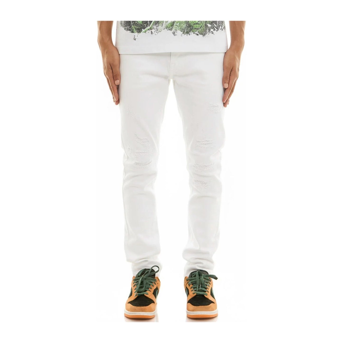 KDNK Rip & Repair Jean — White