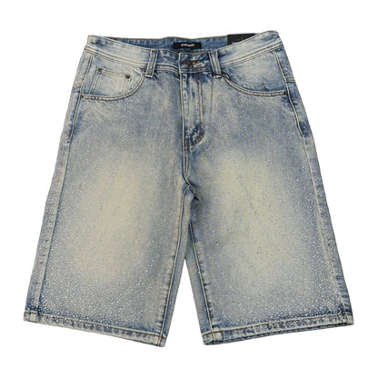 Kindred Washed Rhinestone Short — Light Blue