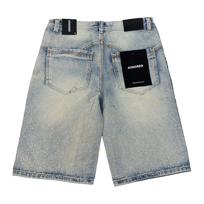 Kindred Washed Rhinestone Short — Light Blue, view 2