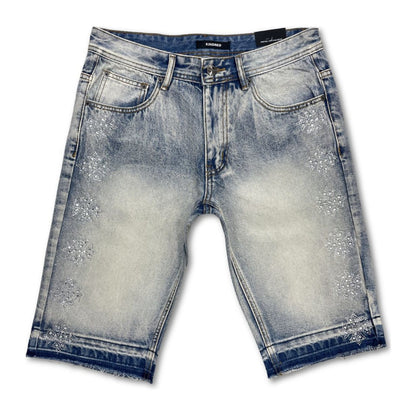 Kindred Rhinestone Denim Short — Blue Wash