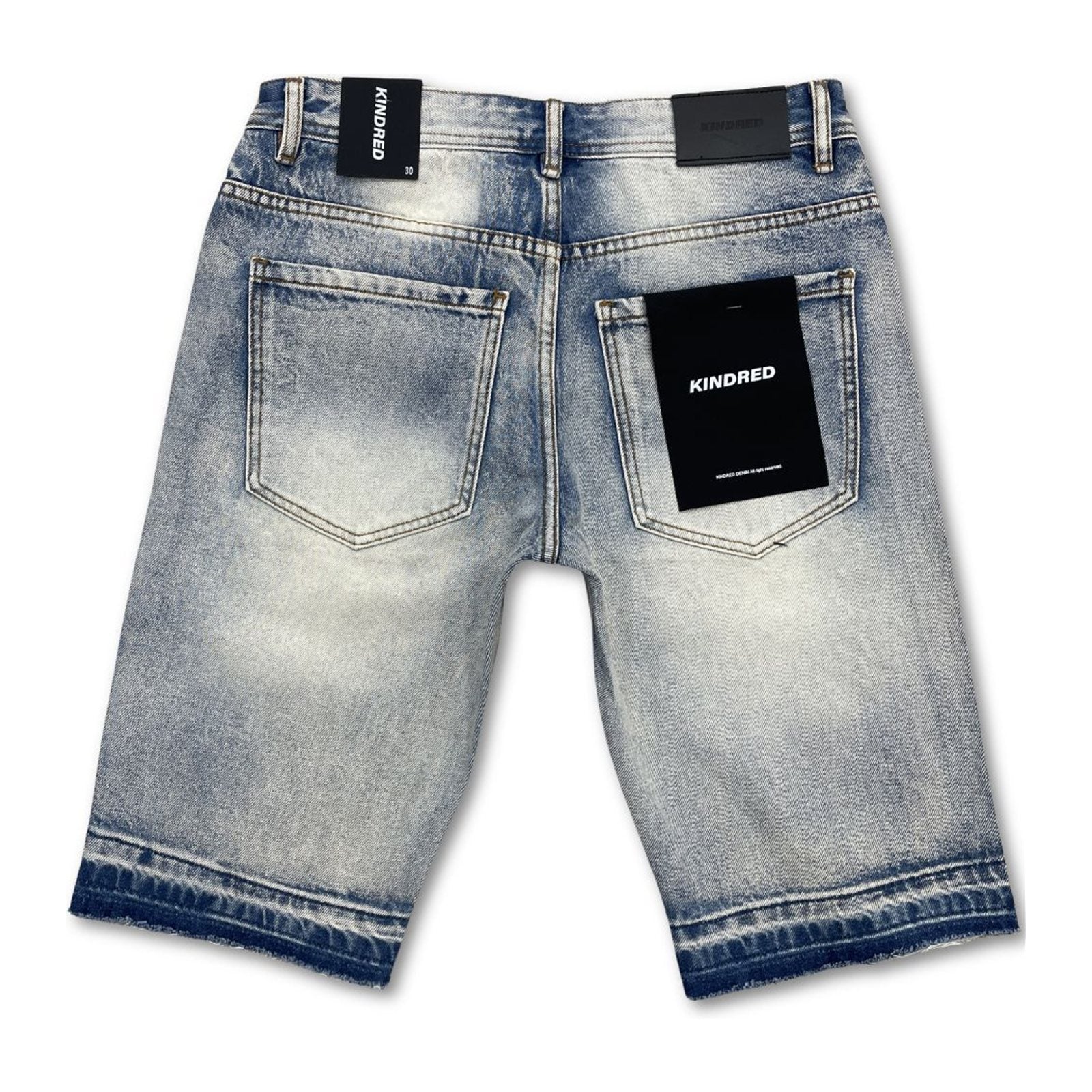 Kindred Rhinestone Denim Short — Blue Wash