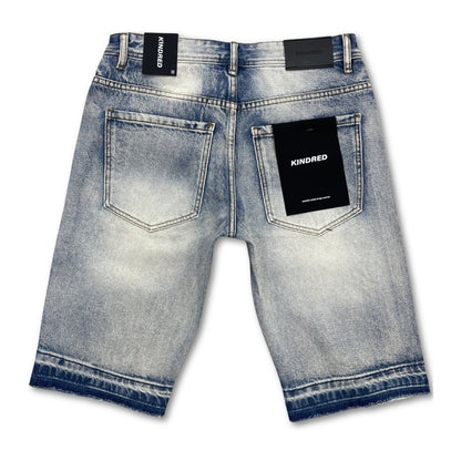 Kindred Rhinestone Denim Short — Blue Wash