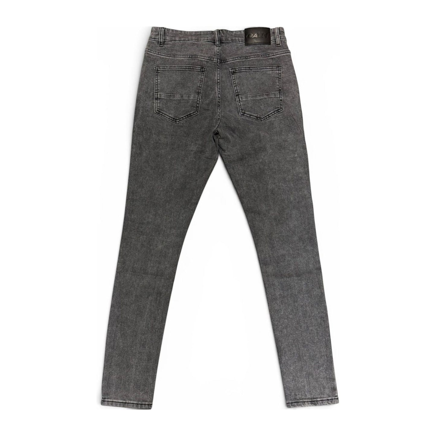 OATH "Runyon" Jean — Grey Acid Wash, view 2