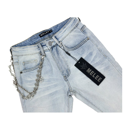 Melee Chain Jean — Light Ice Blue, view 2