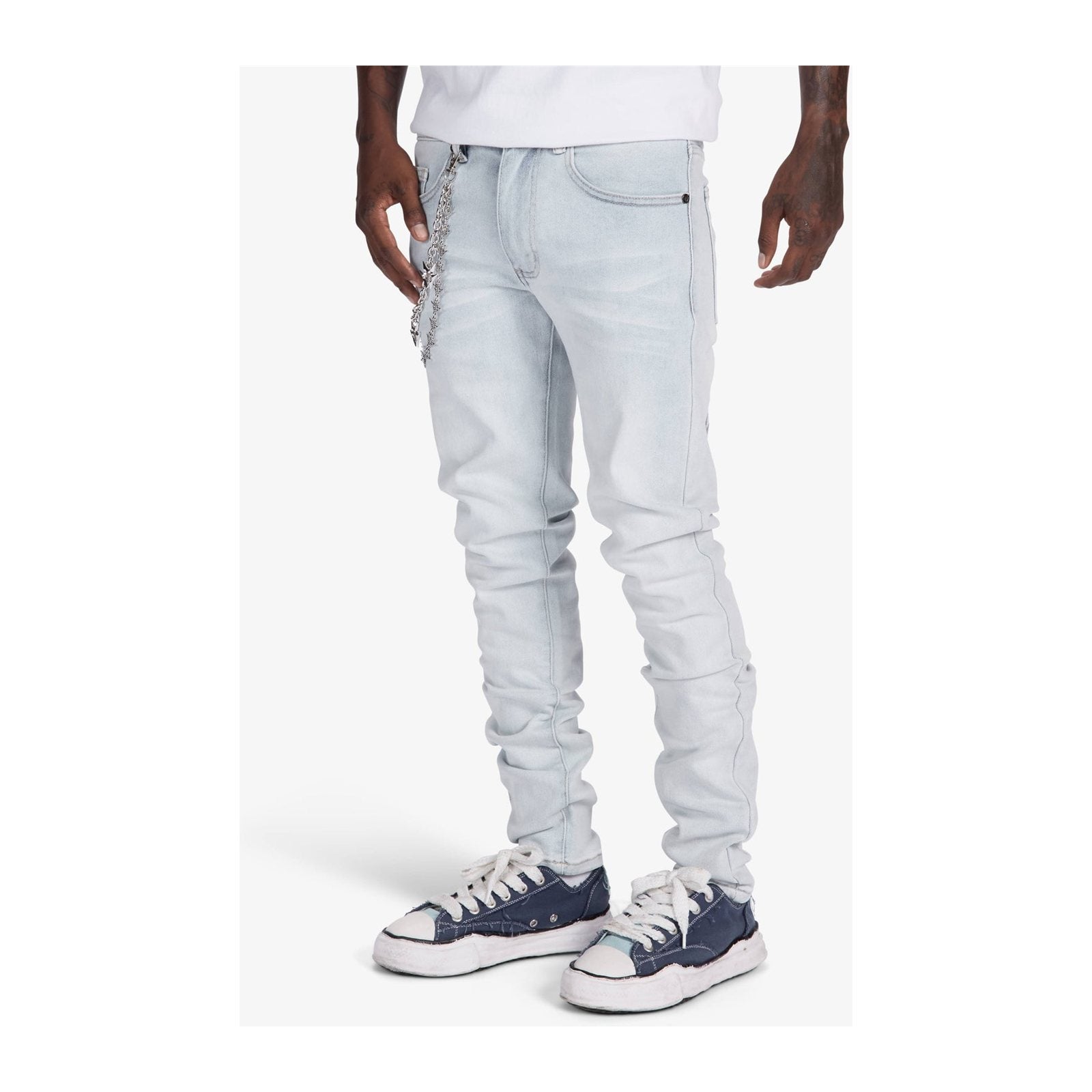 Melee Chain Jean — Light Ice Blue