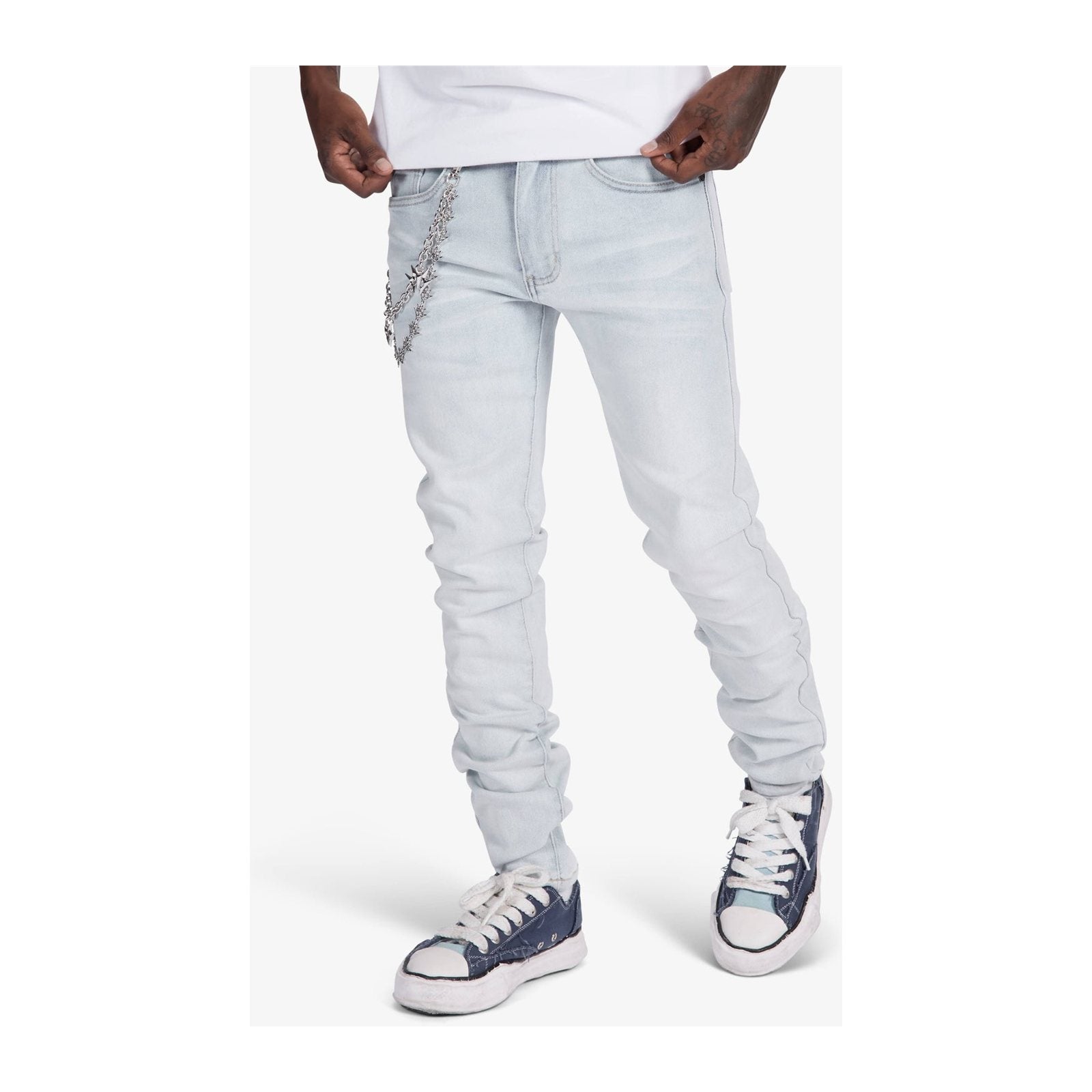 Melee Chain Jean — Light Ice Blue