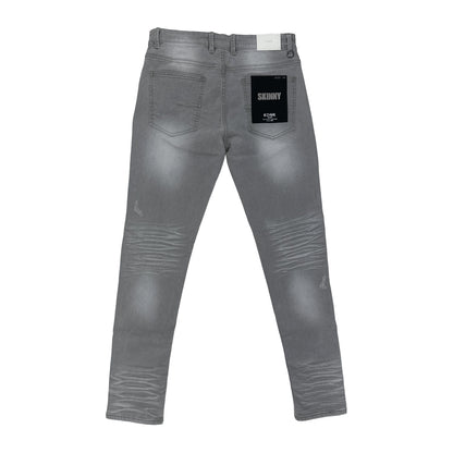 KDNK Distressed Skinny Jean — Grey, view 3