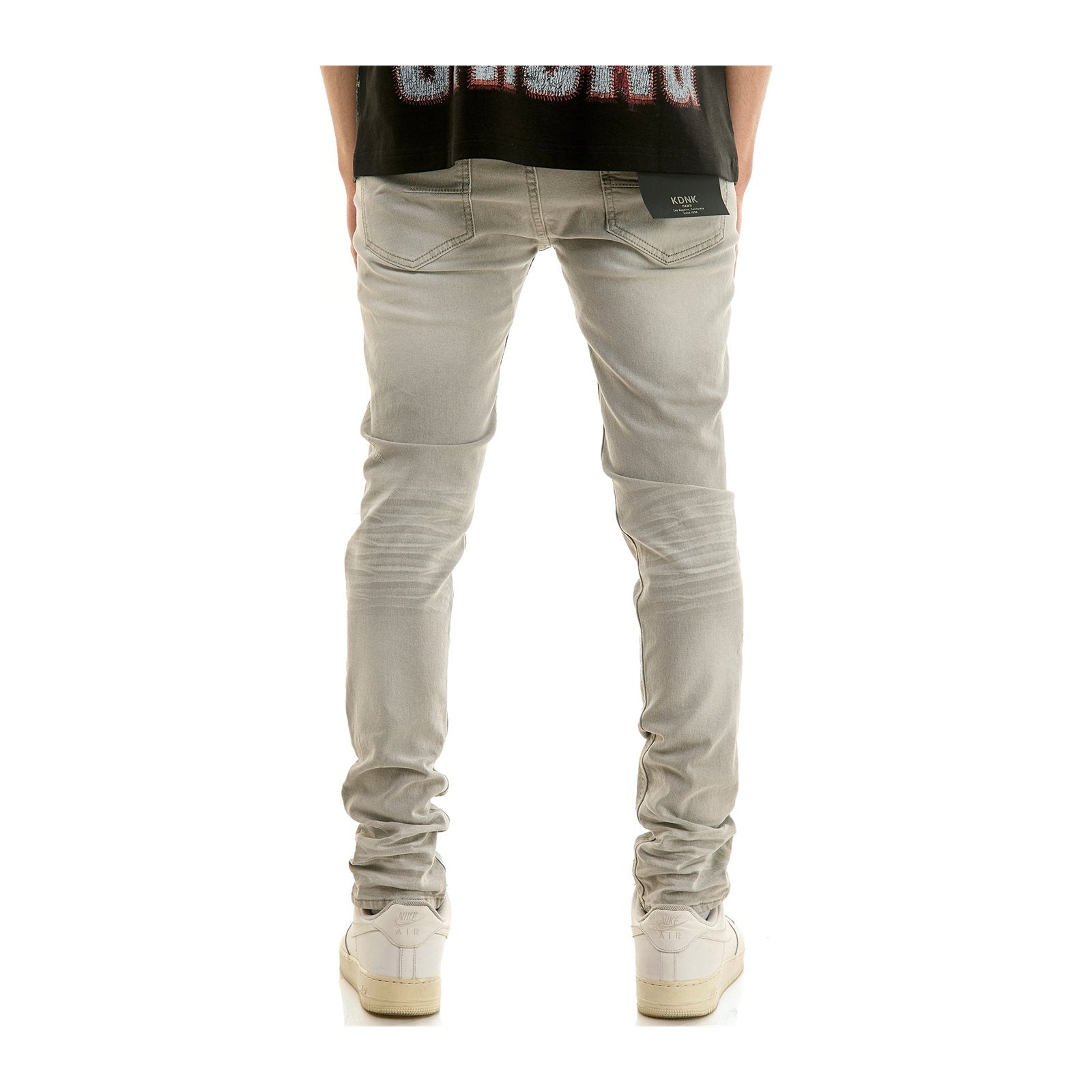 KDNK Distressed Skinny Jean — Grey