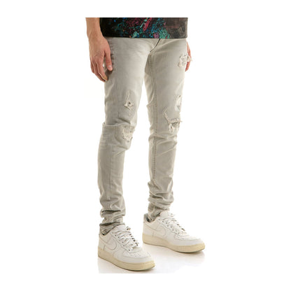 KDNK Distressed Skinny Jean — Grey