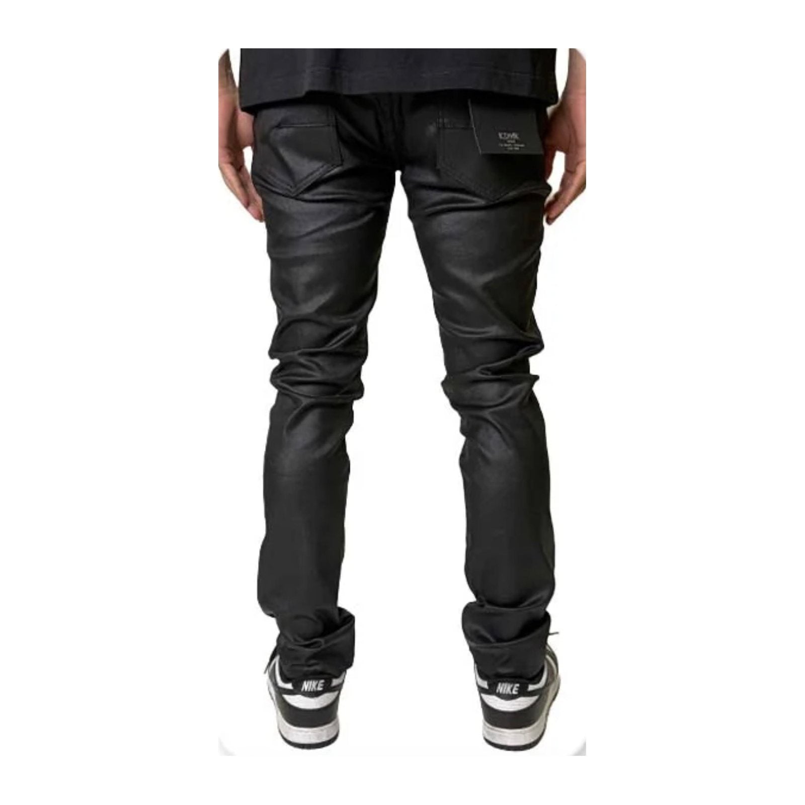 KDNK Coated Skinny Jean — Black