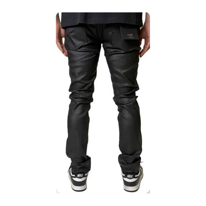 KDNK Coated Skinny Jean — Black