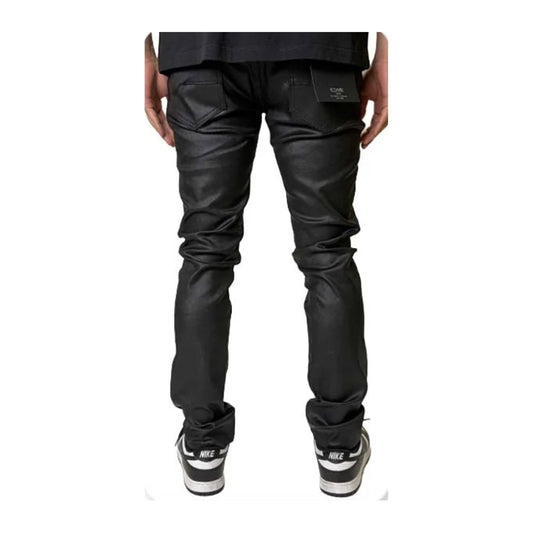 KDNK Coated Skinny Jean — Black