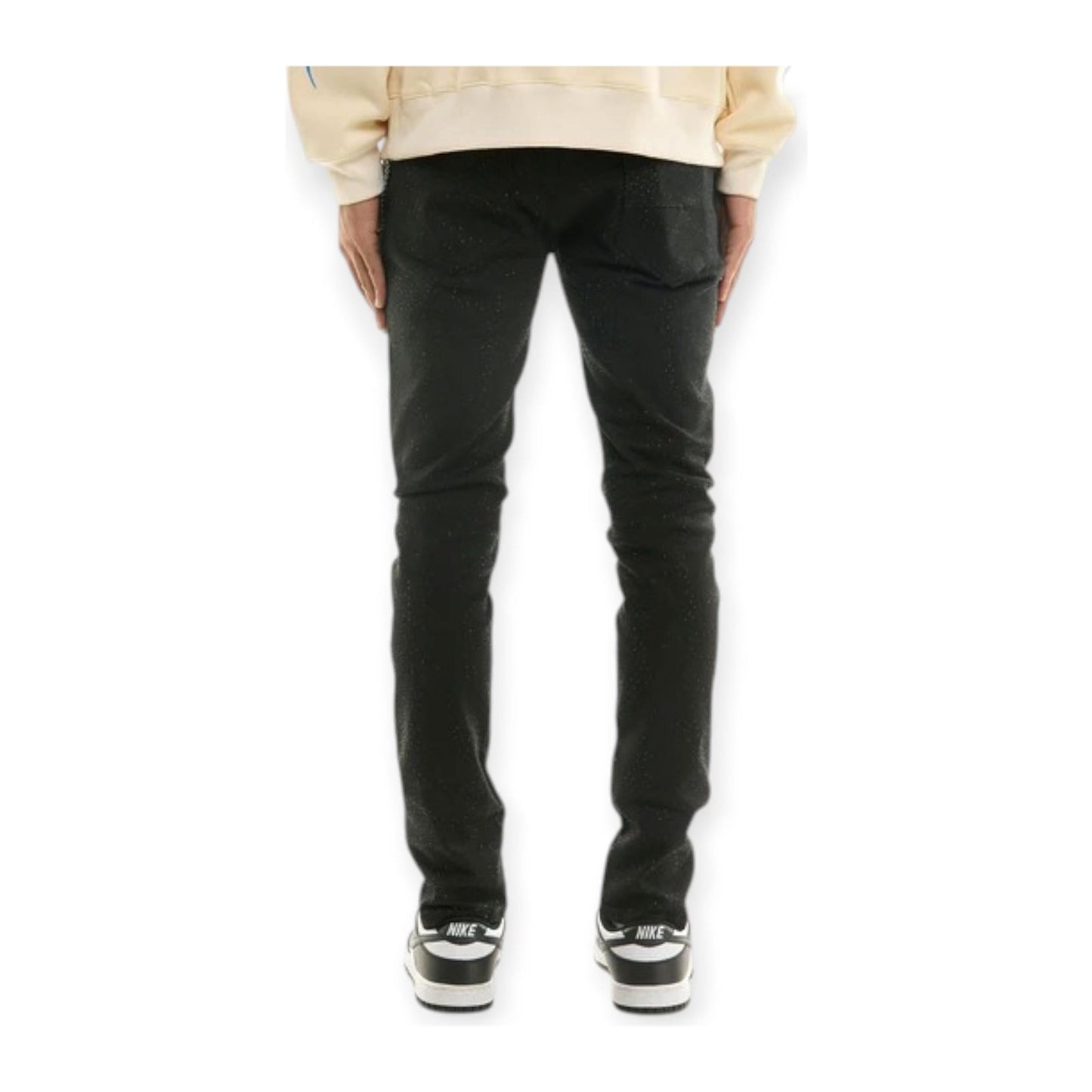 KDNK Rhinestone Skinny Jean — Jet Black, view 2