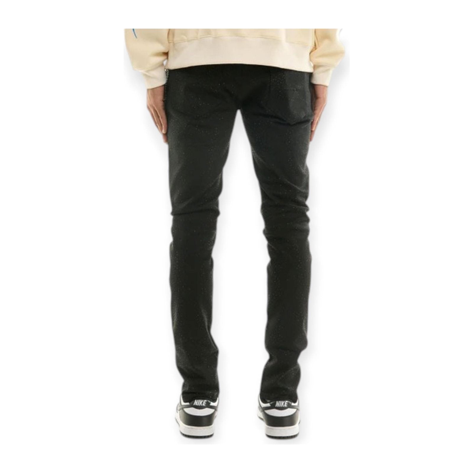 KDNK Rhinestone Skinny Jean — Jet Black, view 2